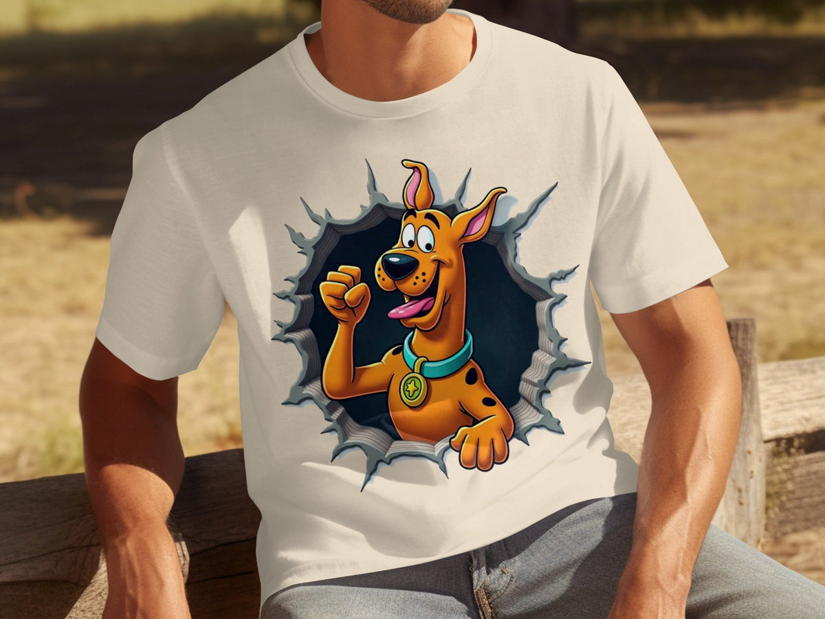 Scooby-Doo Cartoon Funny Dog Character Ripping T-Shirts