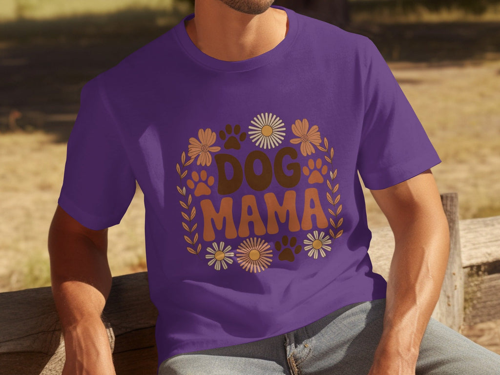Dog Mama Floral Design Great Gift Idea for Her T-Shirts
