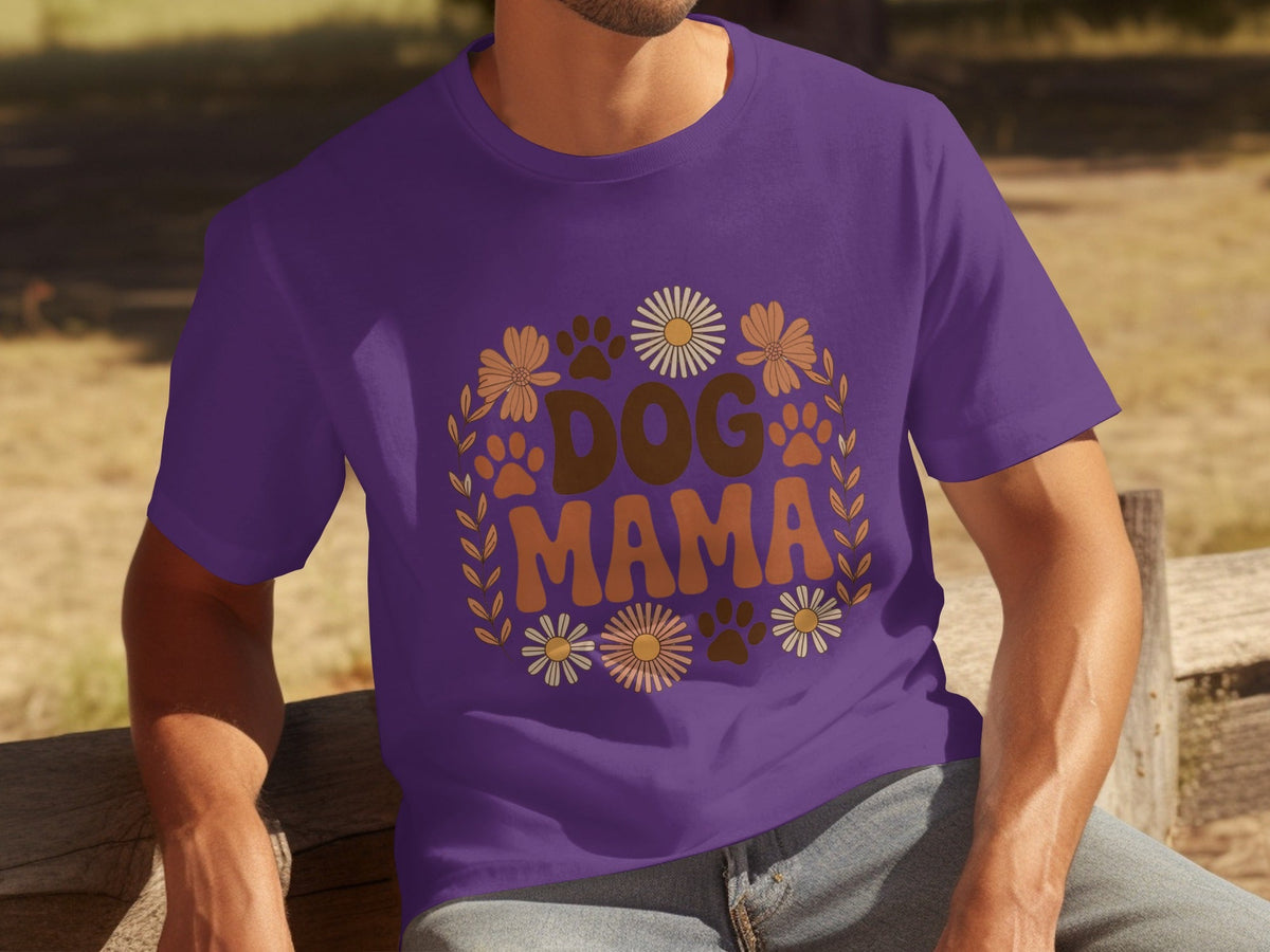 Dog Mama Floral Design Great Gift Idea for Her T-Shirts