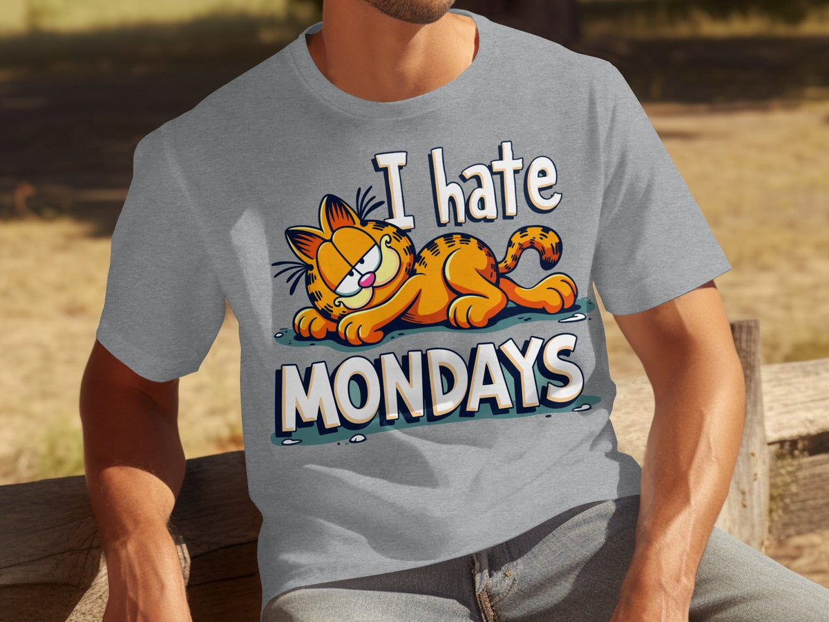 I Hate Mondays Garfield Graphic Novelty Style T-Shirts
