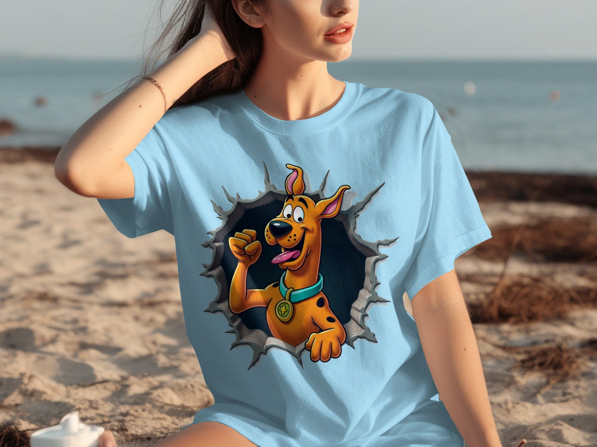 Scooby-Doo Cartoon Funny Dog Character Ripping T-Shirts