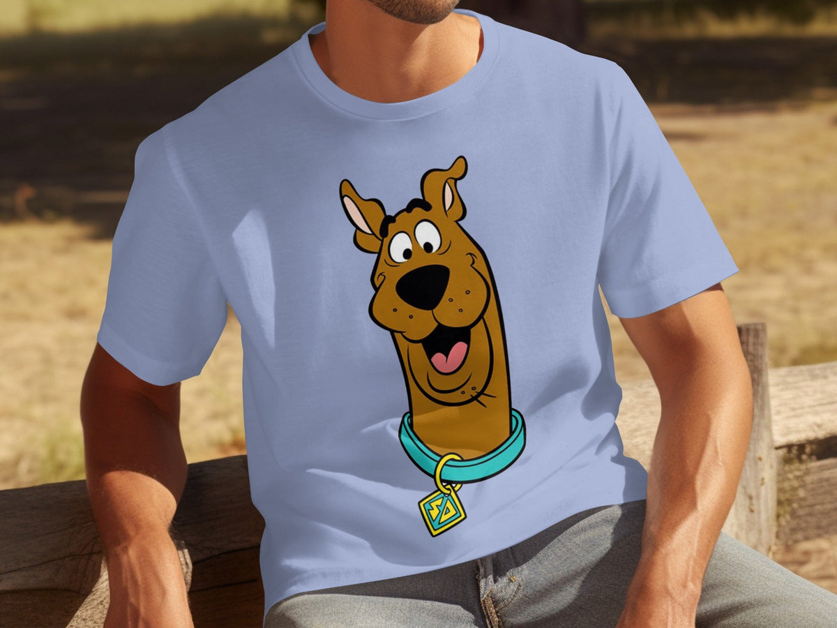 Scooby Doo Headshot Featuring His Tag Cartoon T-Shirts
