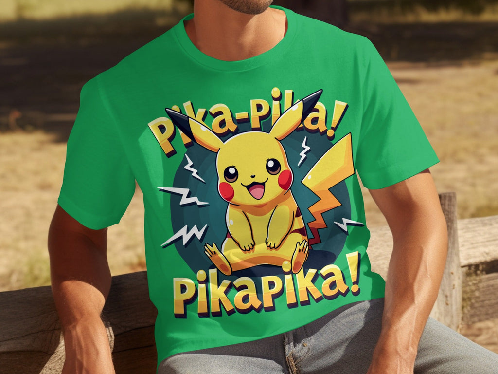 Pika-Pika Energetic Pikachu Design Perfect For Pokemon Fans T-Shirts