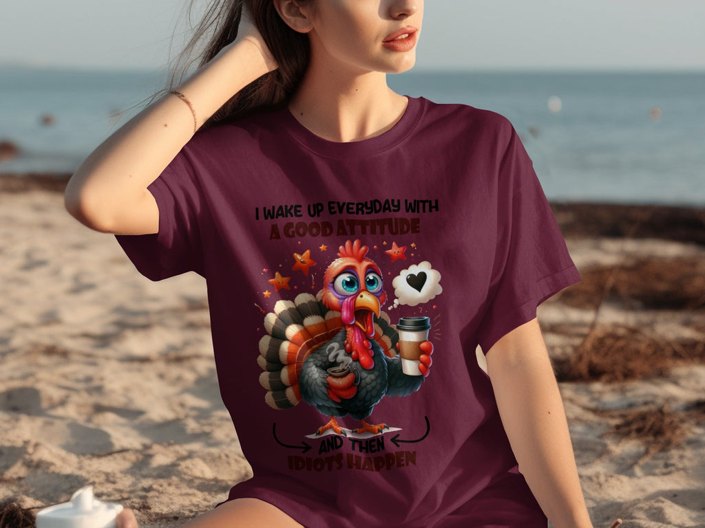 Good Attitude Turkey Humor Graphic Trendy Design T-Shirts
