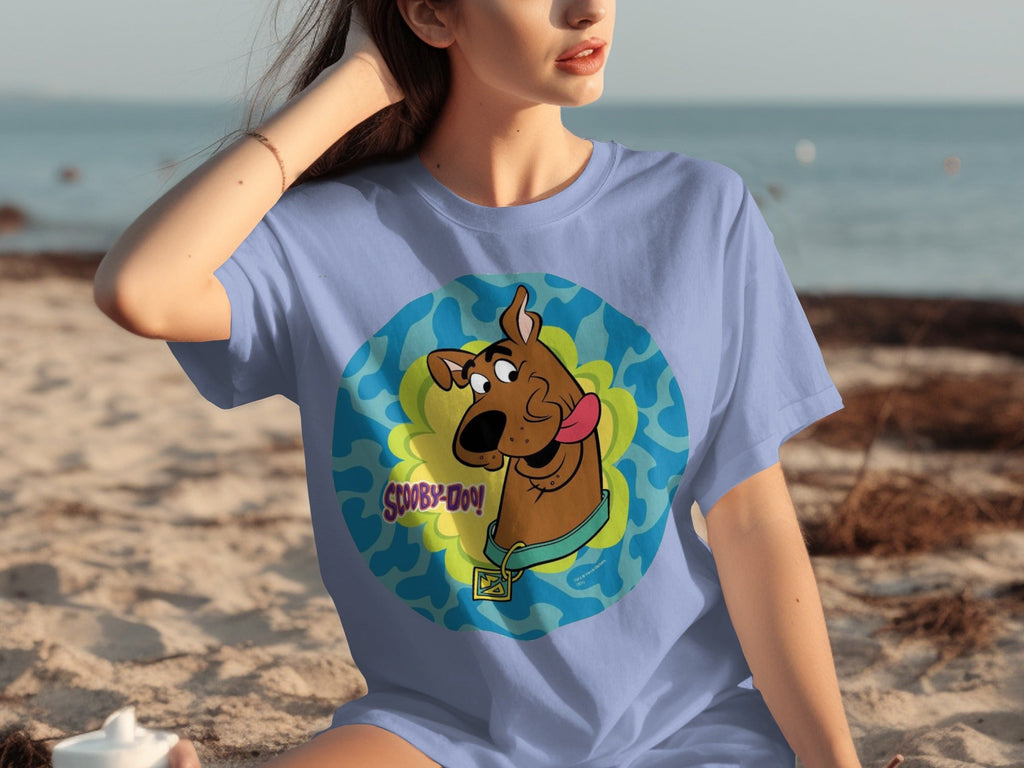 Scooby Doo Cartoon Character Head Tongue Out Design T-Shirts
