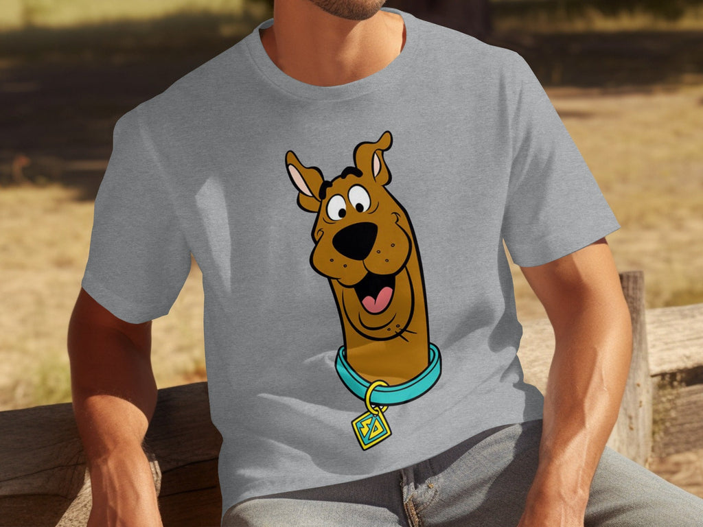 Scooby Doo Headshot Featuring His Tag Cartoon T-Shirts