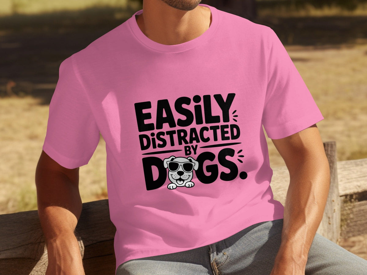 Easily Distracted By Dogs Cute Puppy Illustration T-Shirts product image 18