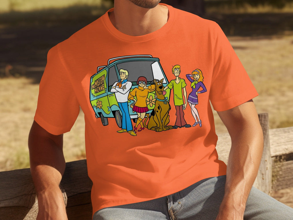 Scooby Doo Team Together In Front of Mystery Machine T-Shirts
