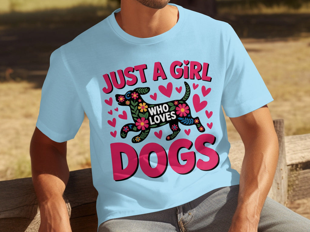 Just A Girl Who Loves Dogs With Floral Dog T-Shirts product image 23