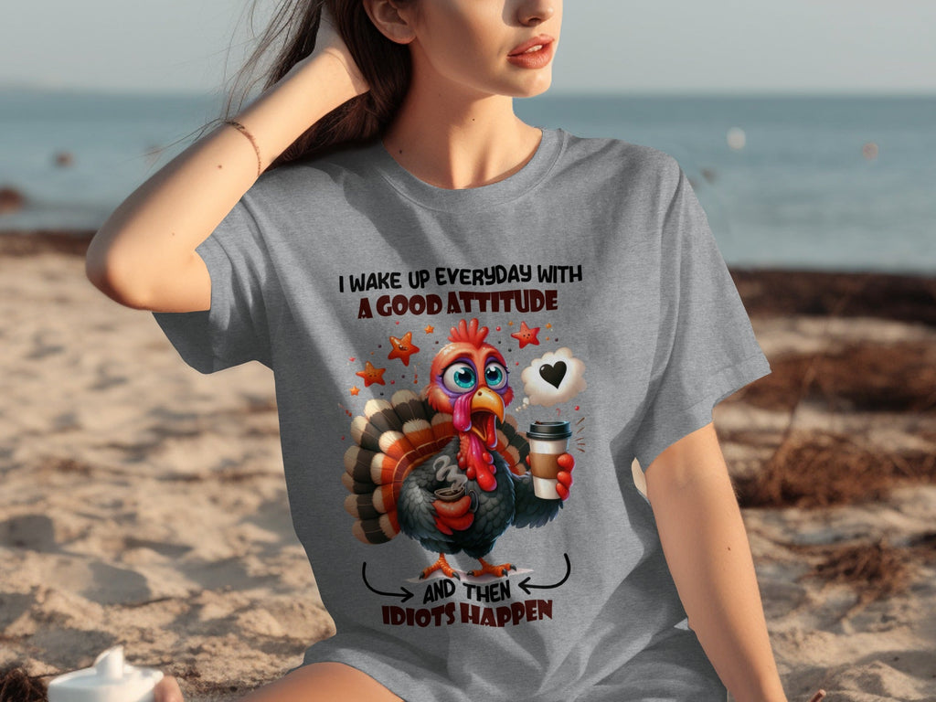Good Attitude Turkey Humor Graphic Trendy Design T-Shirts