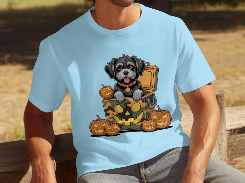 Cute Dog In a Pumpkin Container Halloween Season T-Shirts