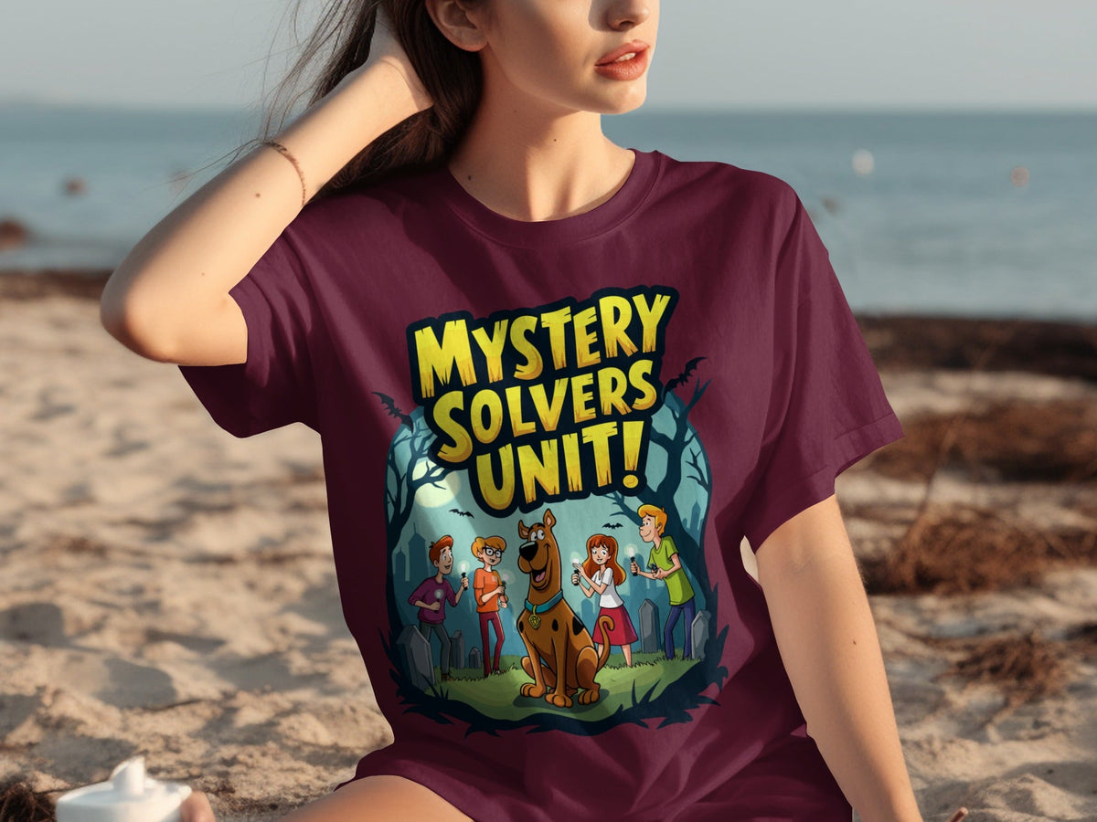 Mystery Solvers Unit In The Graveyard Cartoon T-Shirts