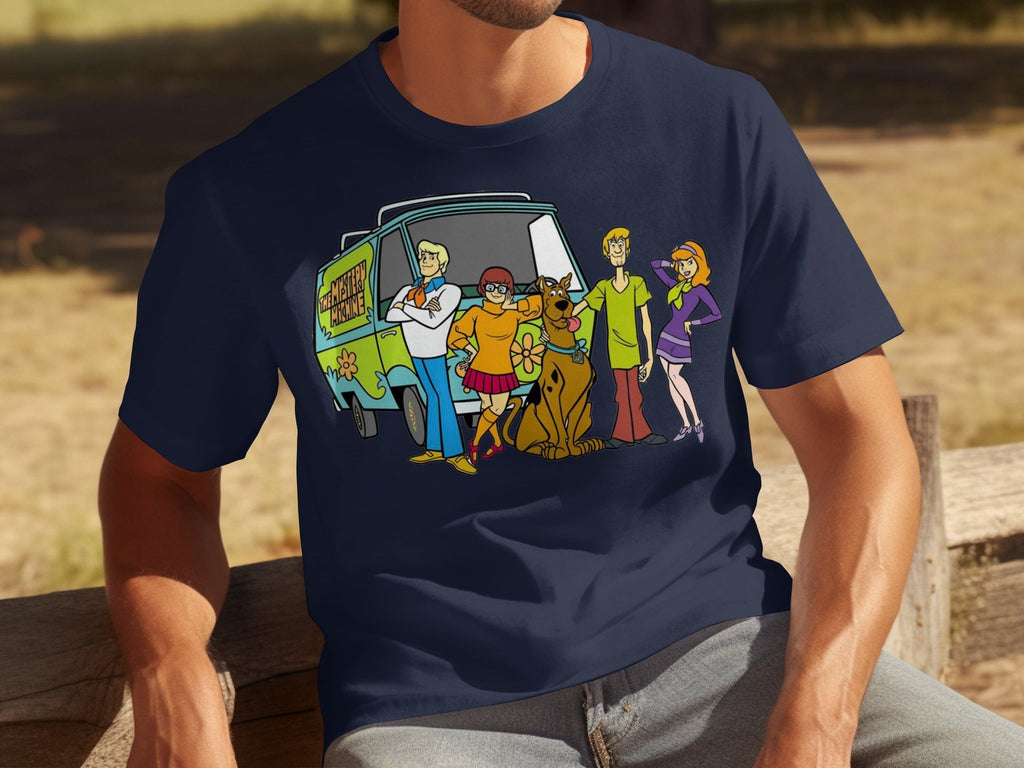 Scooby Doo Team Together In Front of Mystery Machine T-Shirts