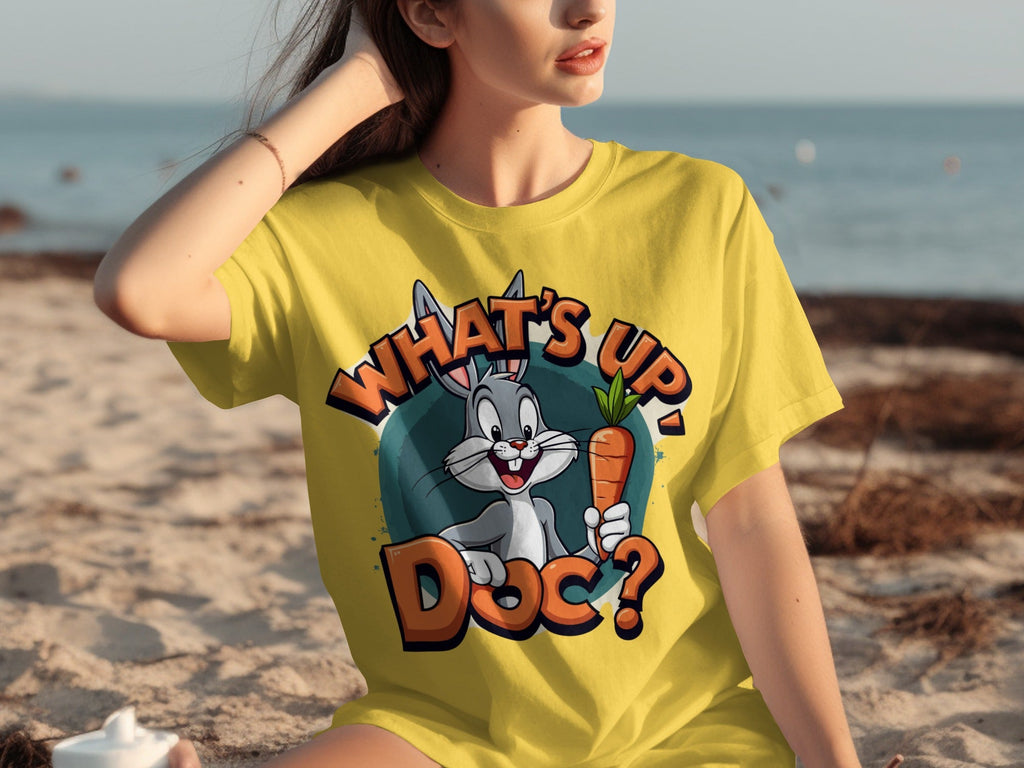 What's Up Doc Rabbit and Carrot Cartoon Graphic T-Shirts product image 6