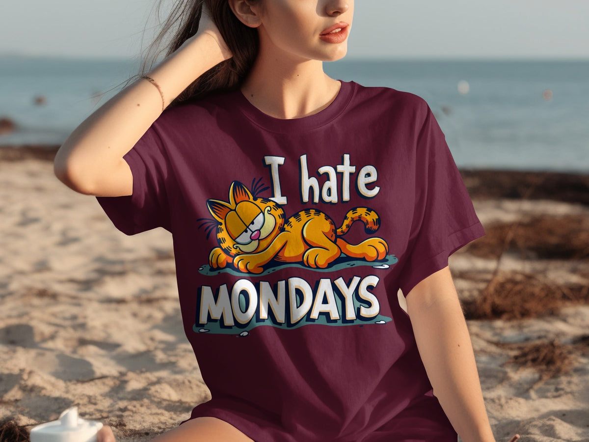 I Hate Mondays Garfield Graphic Novelty Style T-Shirts