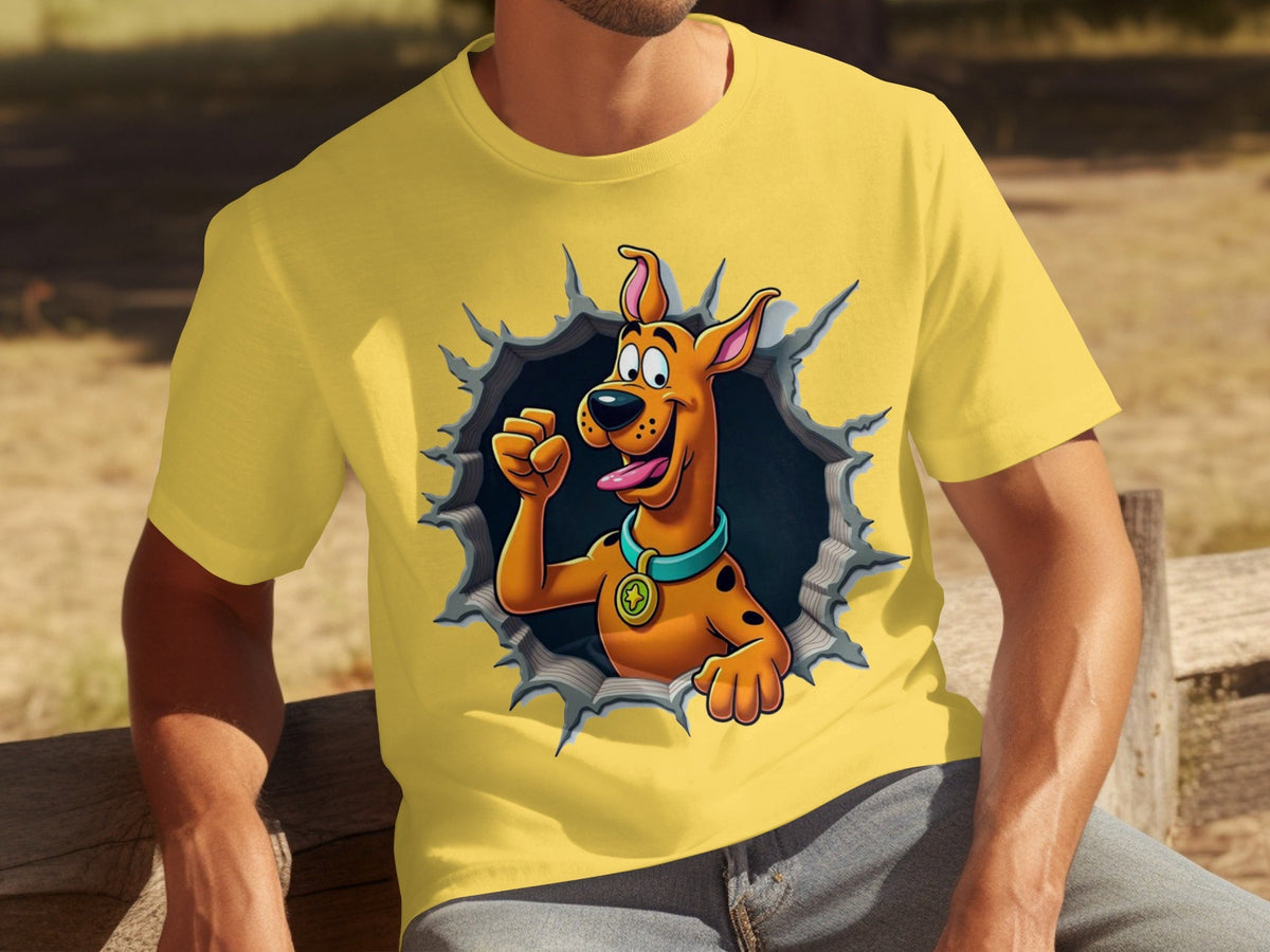 Scooby-Doo Cartoon Funny Dog Character Ripping T-Shirts