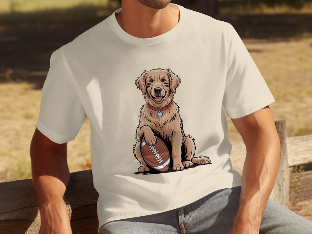 Golden Retriever Ready for Football Season T-Shirts