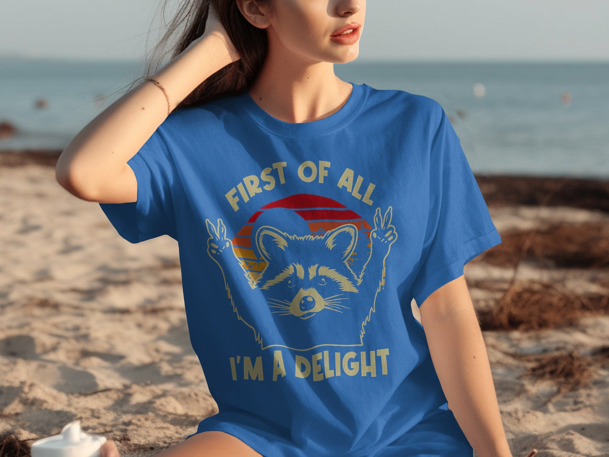 First Of All Im A Delight Vintage Raccoon Art T-Shirts product image 18