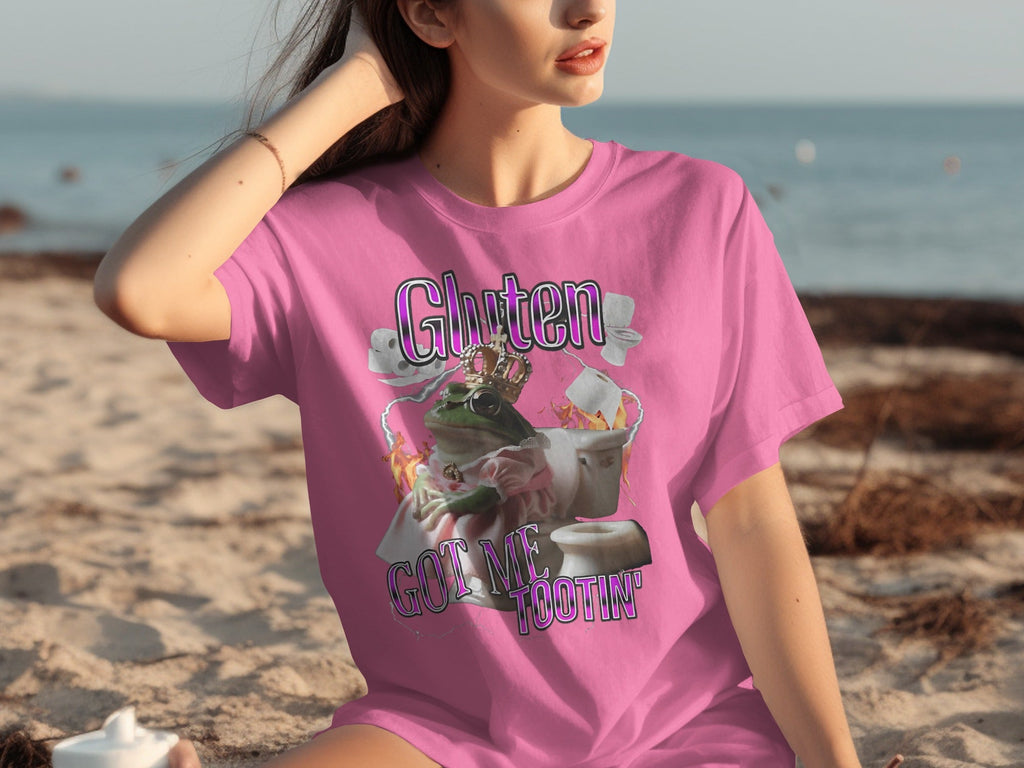 Gluten Got Me Tootin' Frog with Crown Bathroom Humor product image 19