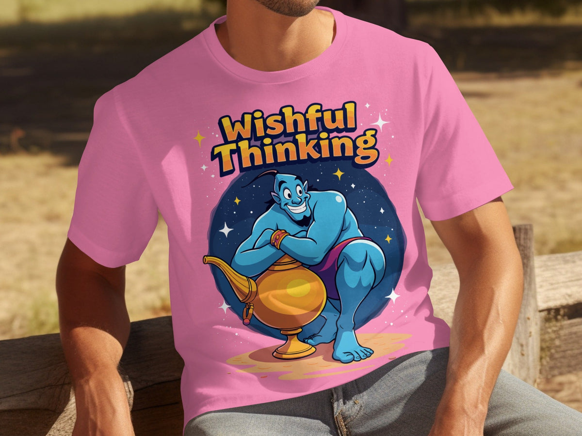 Wishful Thinking Genie And Lamp Cartoon Graphic T-Shirts