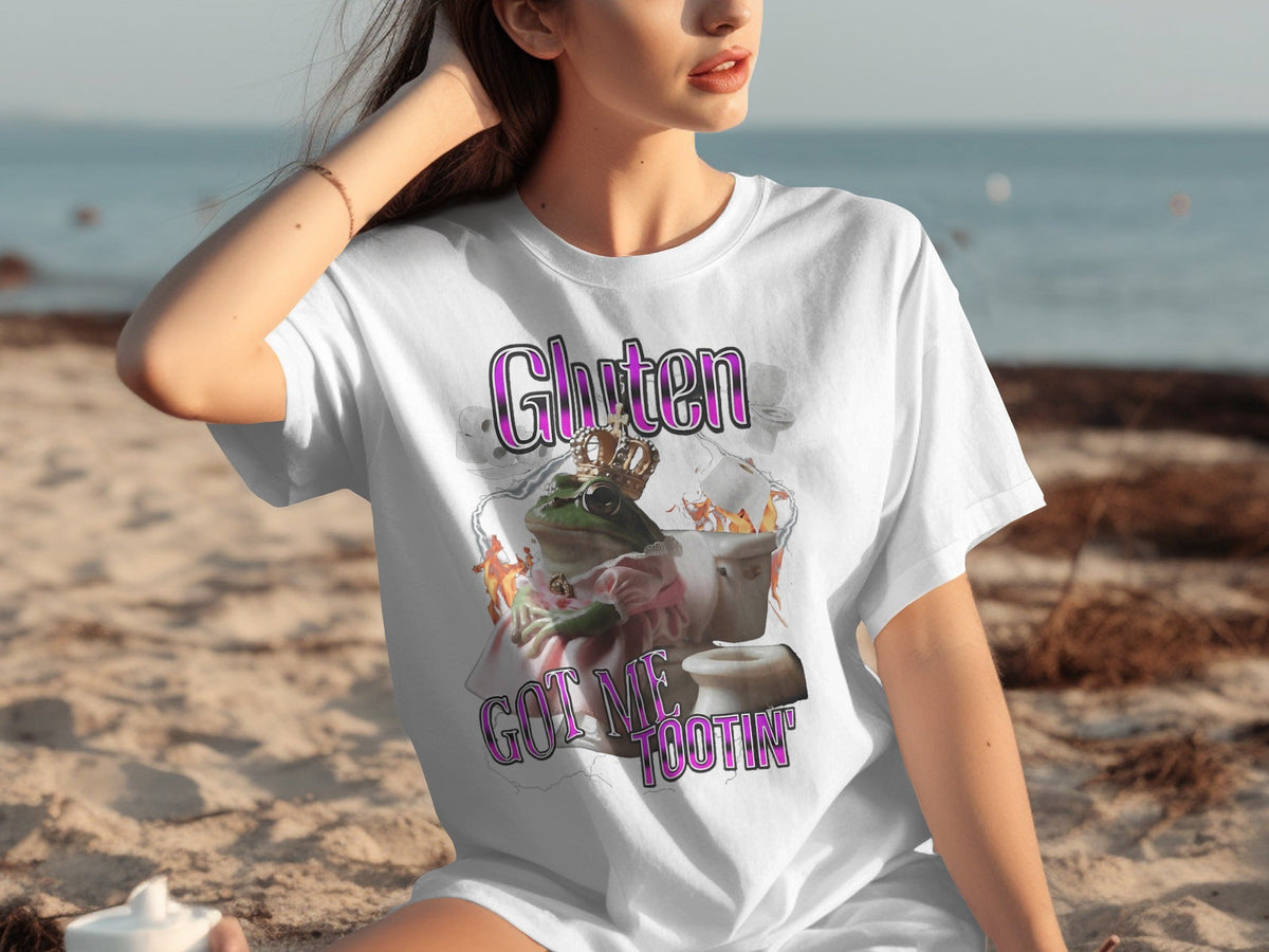 Gluten Got Me Tootin' Frog with Crown Bathroom Humor product image 29