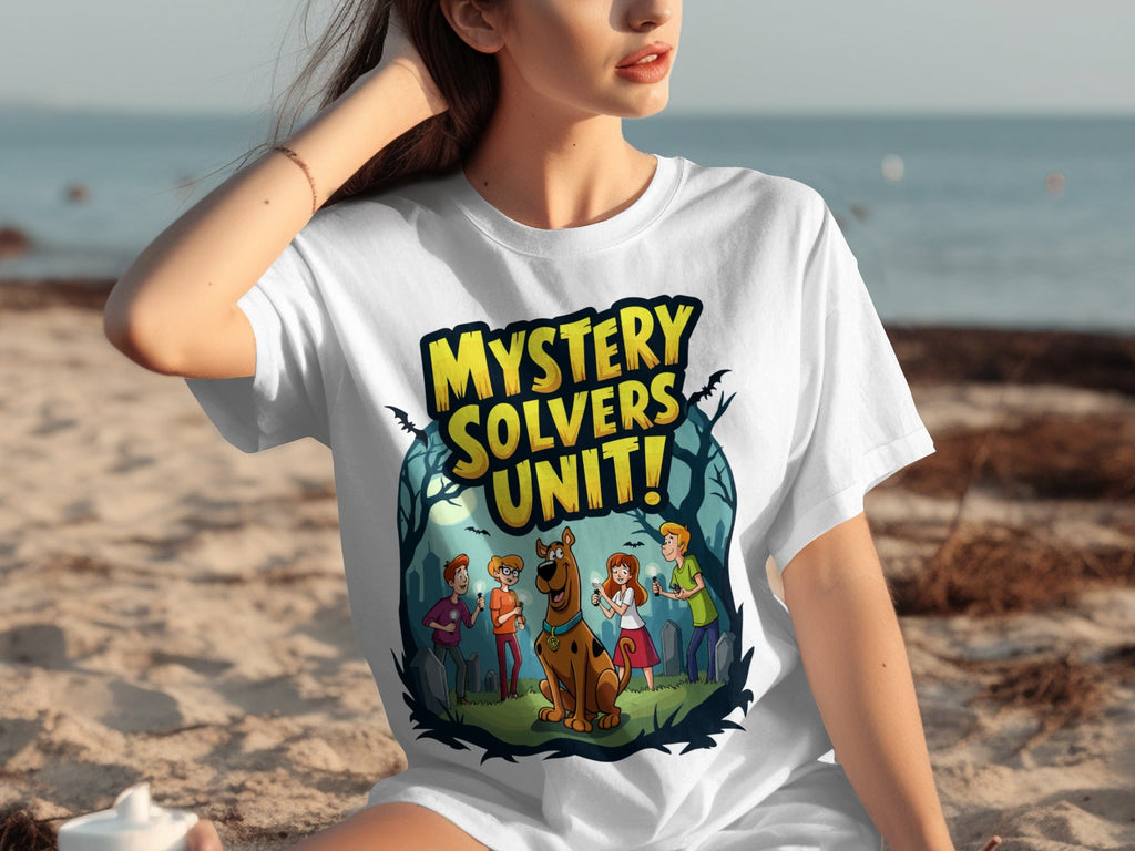 Mystery Solvers Unit In The Graveyard Cartoon T-Shirts