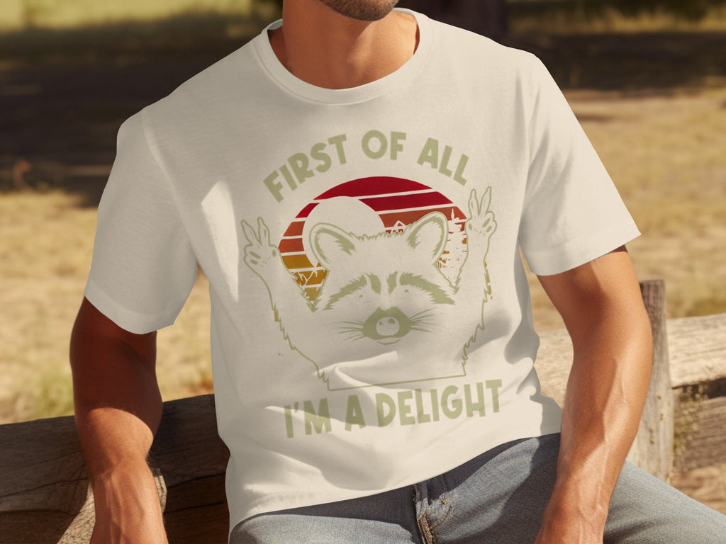 First Of All Im A Delight Vintage Raccoon Art T-Shirts product image 7