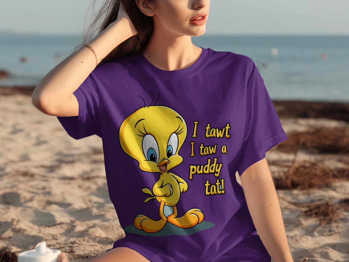 I Tawt I Taw A Puddy Tat Tweety Bird Cartoon T-Shirts
