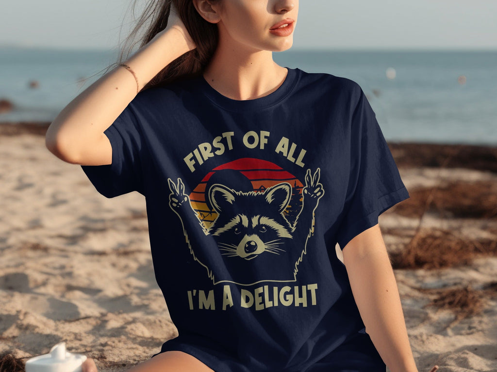 First Of All Im A Delight Vintage Raccoon Art T-Shirts product image 24