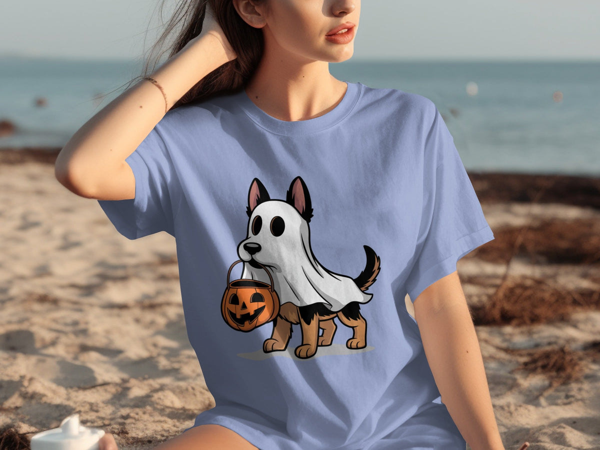 Halloween Dog Ghost Pumpkin Treat Cute Pet Cartoon T-Shirts