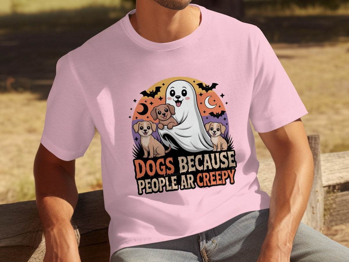 Dogs Because People Are Creepy Halloween Ghostly T-Shirts