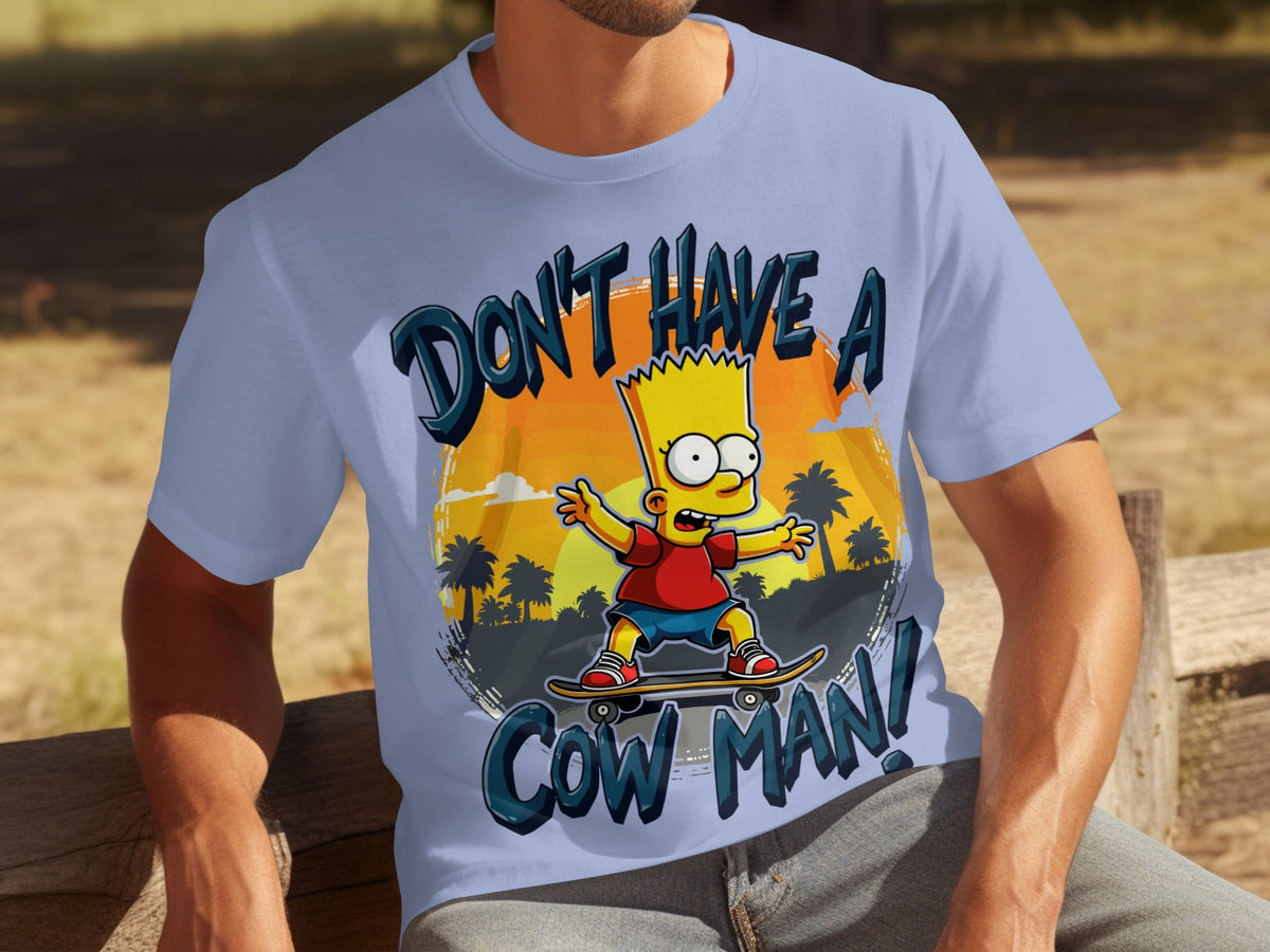 Bart Simpson Don't Have A Cow Man Skateboarding T-Shirts product image 28