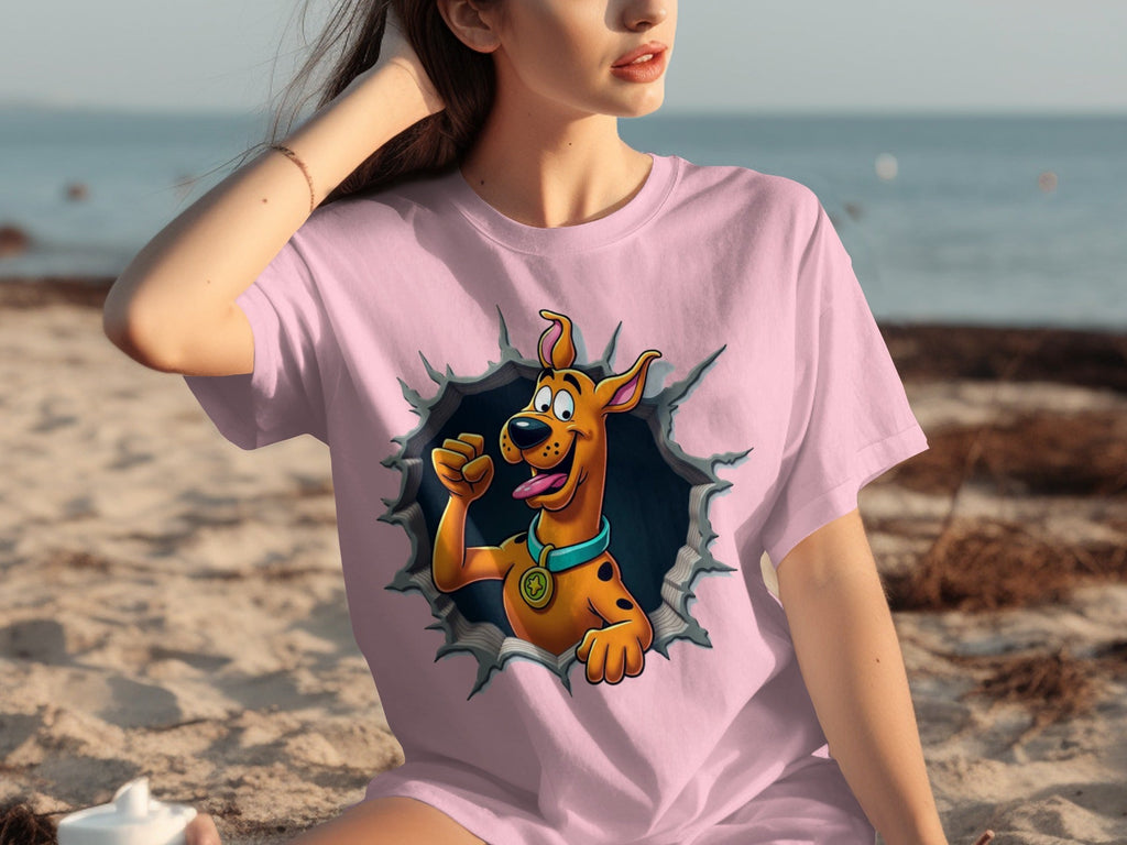 Scooby-Doo Cartoon Funny Dog Character Ripping T-Shirts