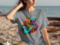 Scooby Doo With Nike Logo Trendy Colorful Splash T-Shirts