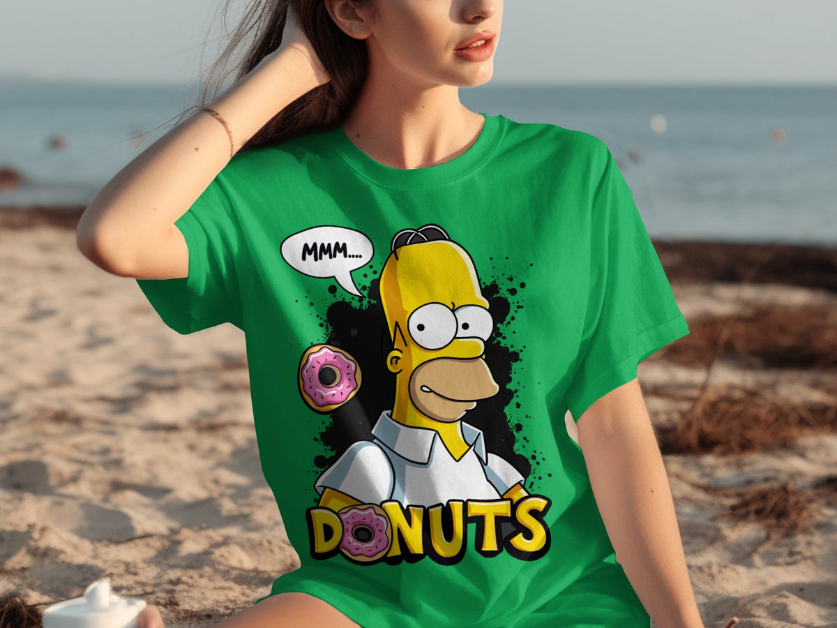 Homer Simpson MMM Donuts Design for Cartoon Lovers T-Shirts