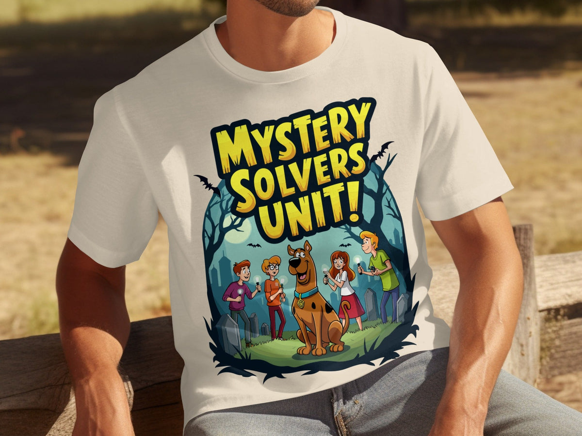 Mystery Solvers Unit In The Graveyard Cartoon T-Shirts