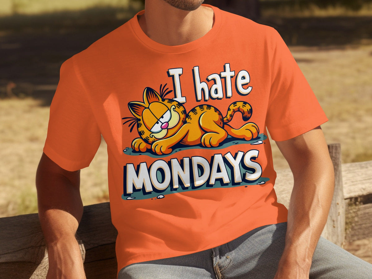 I Hate Mondays Garfield Graphic Novelty Style T-Shirts