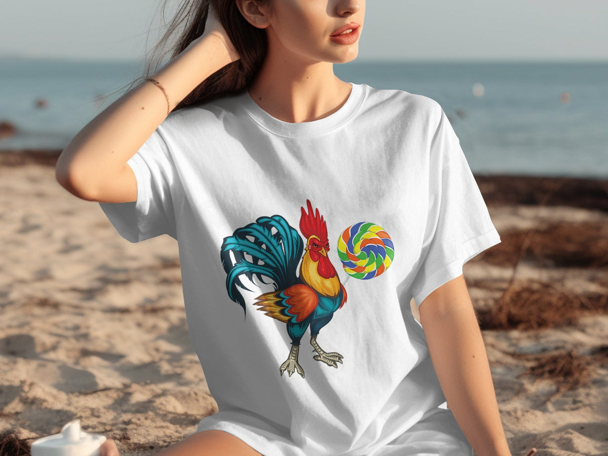 Don't Be a Chicken Rooster With Lollipop Graphic T-Shirts product image 29