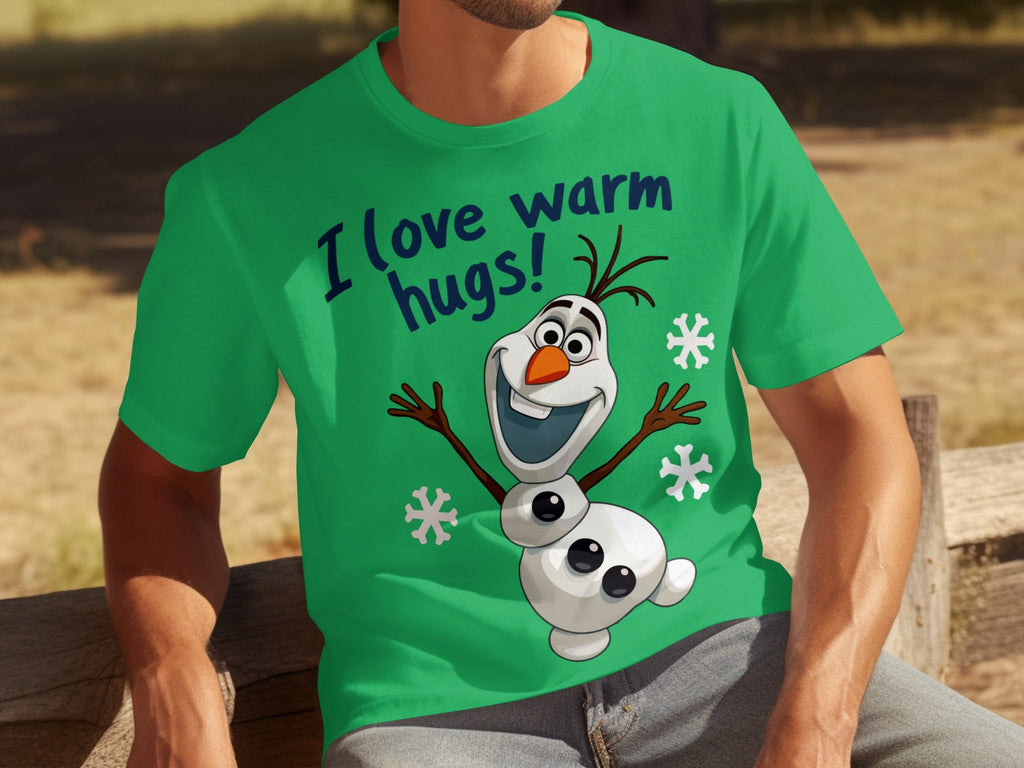 I Love Warm Hugs! Olaf the Snowman Cartoon T-Shirts