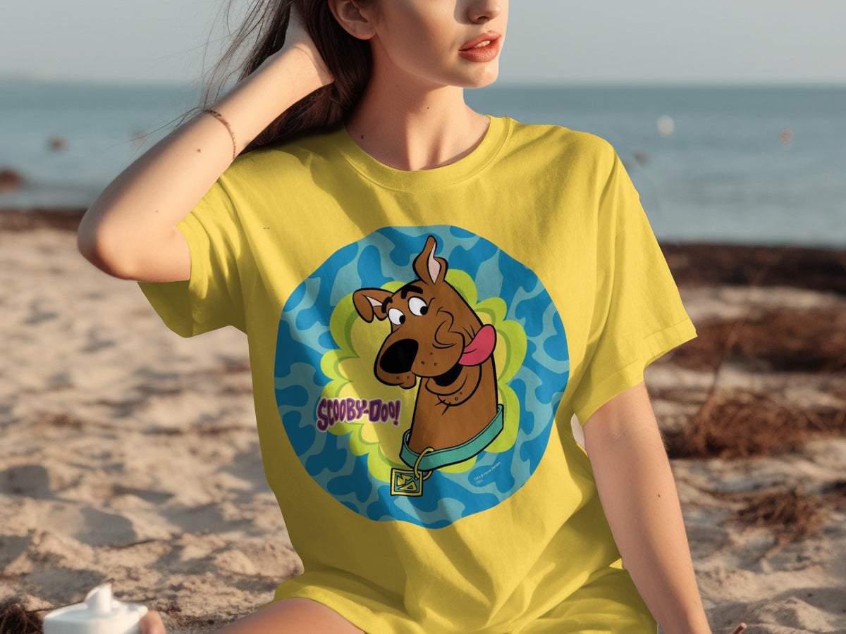 Scooby Doo Cartoon Character Head Tongue Out Design T-Shirts