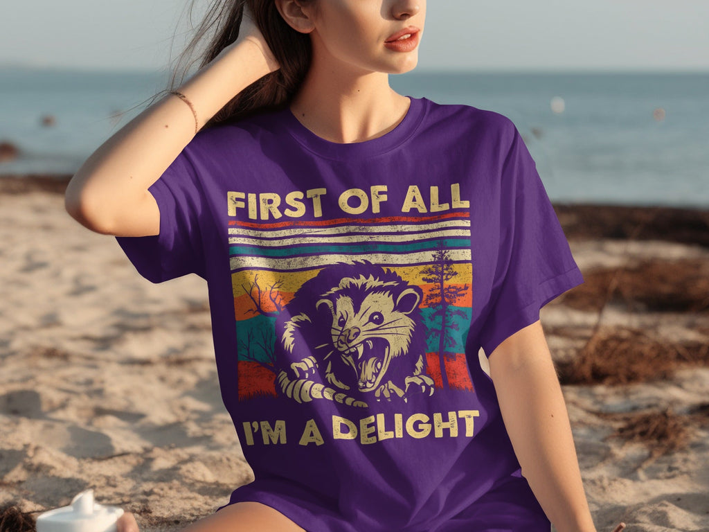 First of All I'm a Delight Retro Graphic Design T-Shirts product image 25