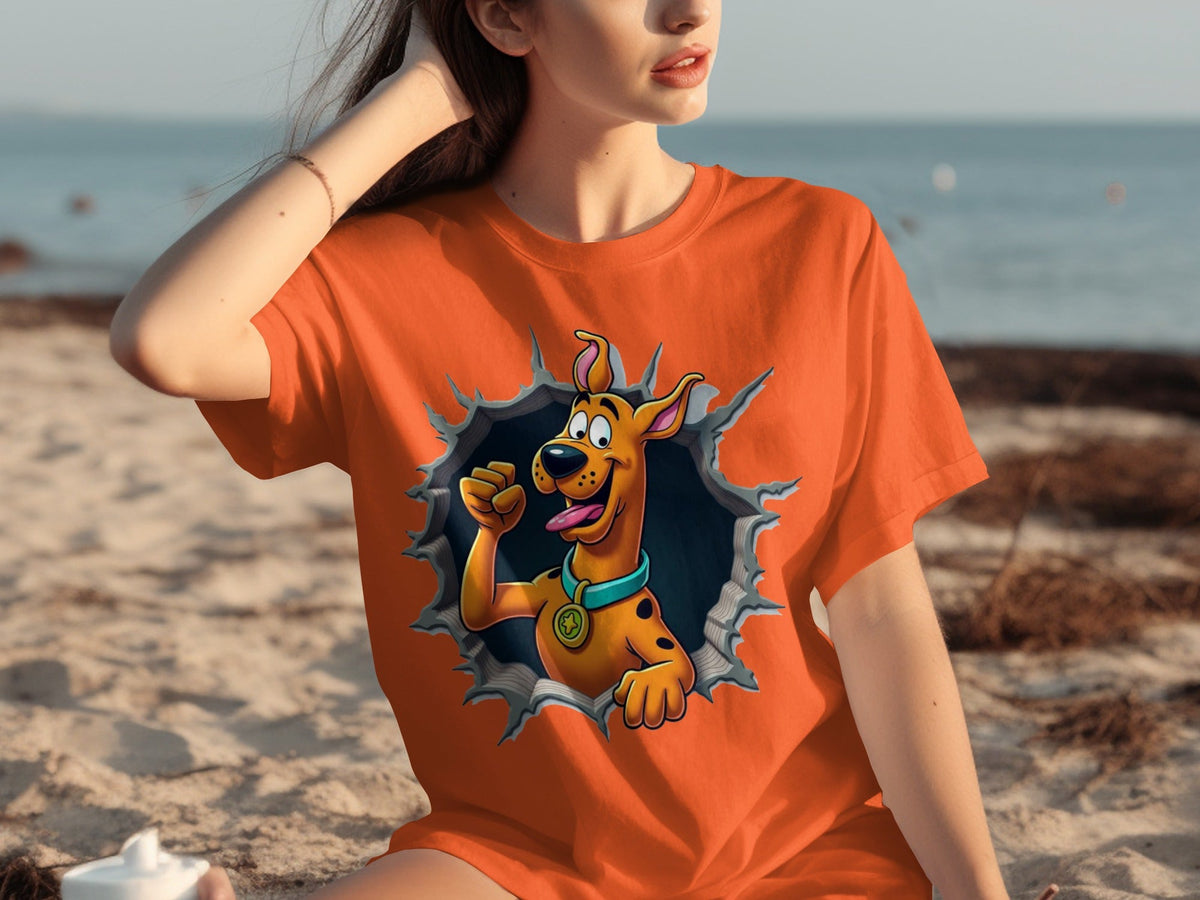 Scooby-Doo Cartoon Funny Dog Character Ripping T-Shirts