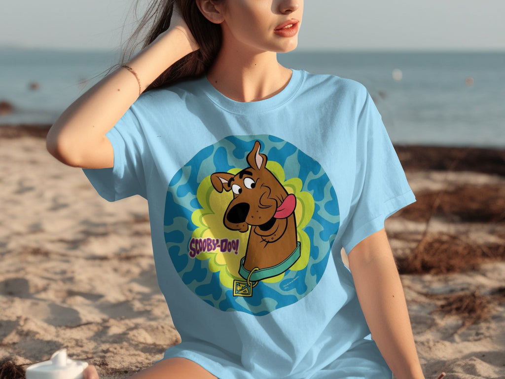 Scooby Doo Cartoon Character Head Tongue Out Design T-Shirts