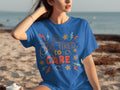 Too Tired to Care Coffee Spills and Stars Design T-Shirts product image 1