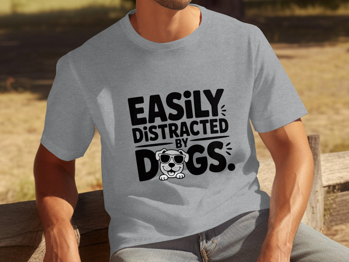 Easily Distracted By Dogs Cute Puppy Illustration T-Shirts product image 30