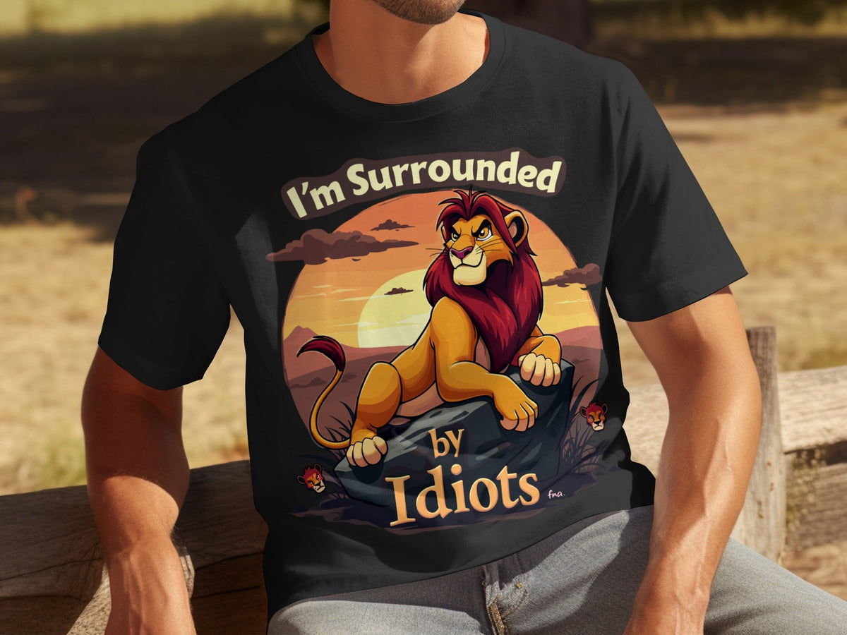 Im Surrounded By Idiots Angry Lion Sunset Artwork T-Shirts product image 31