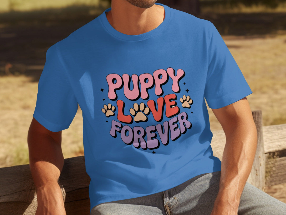 Puppy Love Forever Retro Style Graphic Design T-Shirts