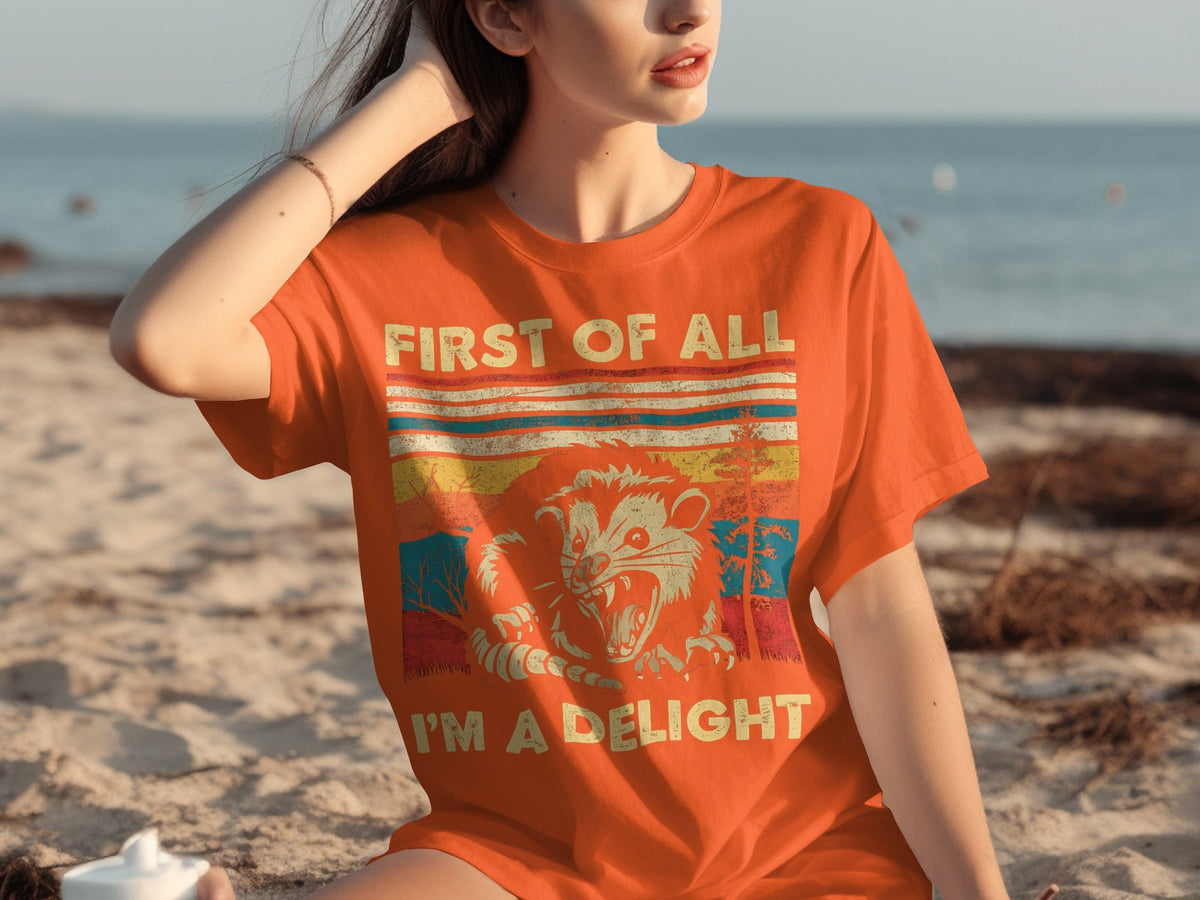 First of All I'm a Delight Retro Graphic Design T-Shirts product image 20