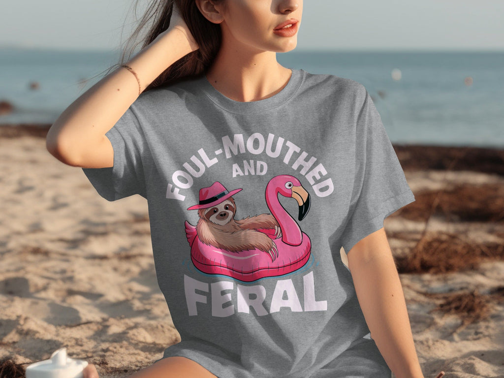 Foul-Mouthed AND Feral Sloth in Flamingo Float T-Shirts product image 31