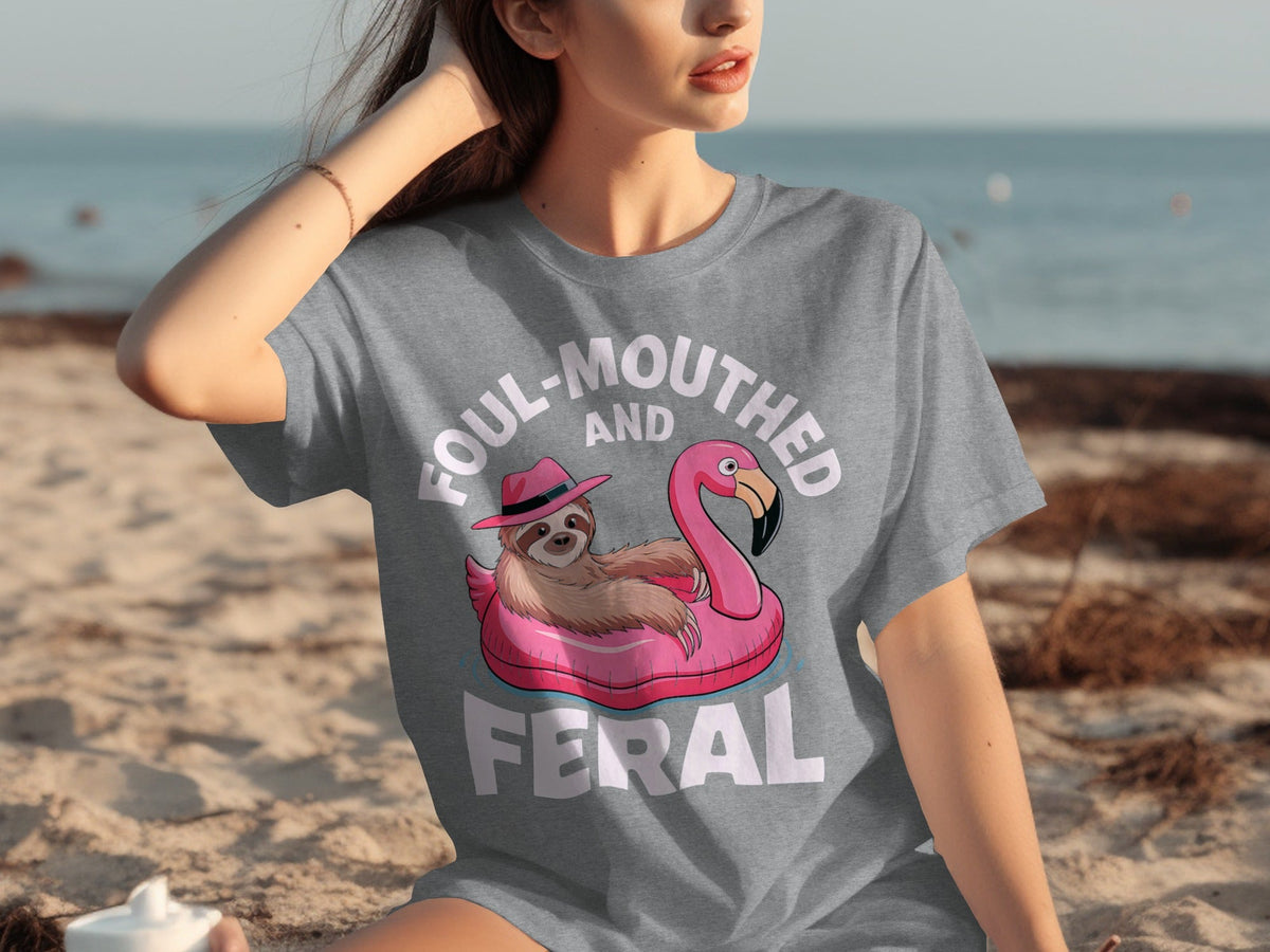 Foul-Mouthed AND Feral Sloth in Flamingo Float T-Shirts product image 31